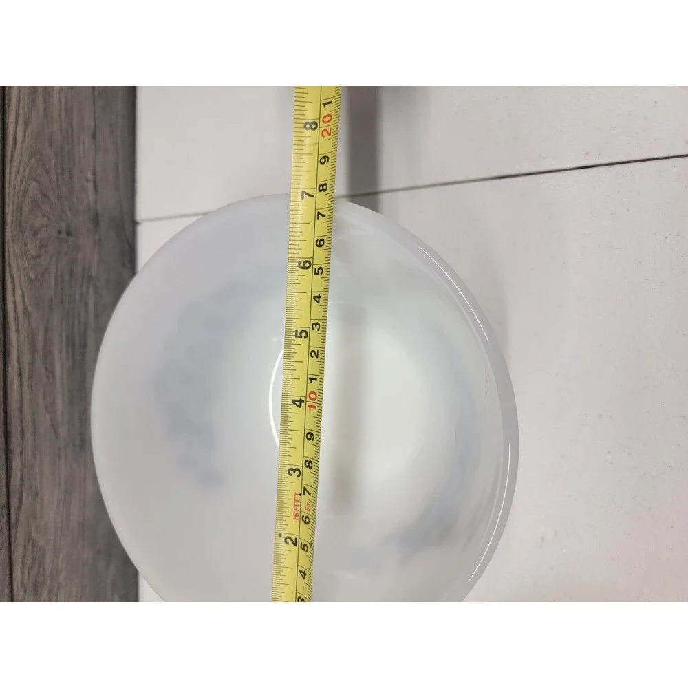 Vintage Federal Glass Blue On White Tulip Pattern  Mixing Bowl Set